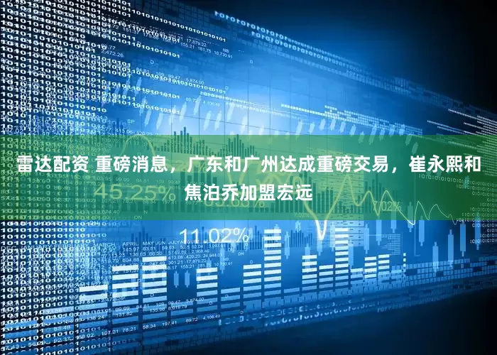 雷达配资 重磅消息，广东和广州达成重磅交易，崔永熙和焦泊乔加盟宏远
